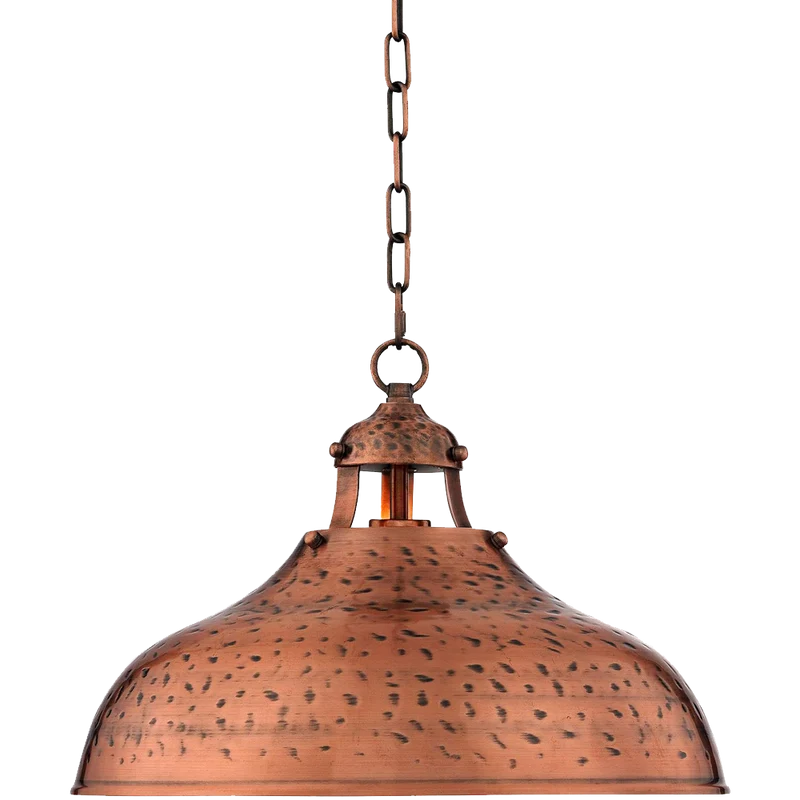 Essex 16wide Dyed Copper Metal Pendant Light