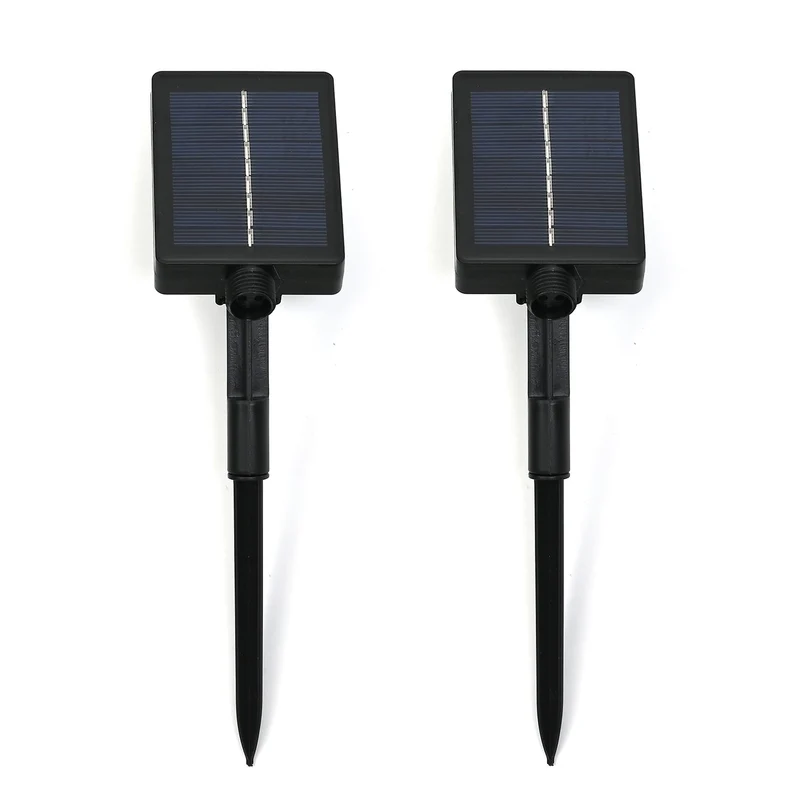 4er-Set Solar-Gartenlichter in Feuerwerksform mit 8 Leuchtmodi und Lichtsensor, mit Erdspieß, 80 cm, Schwarz
