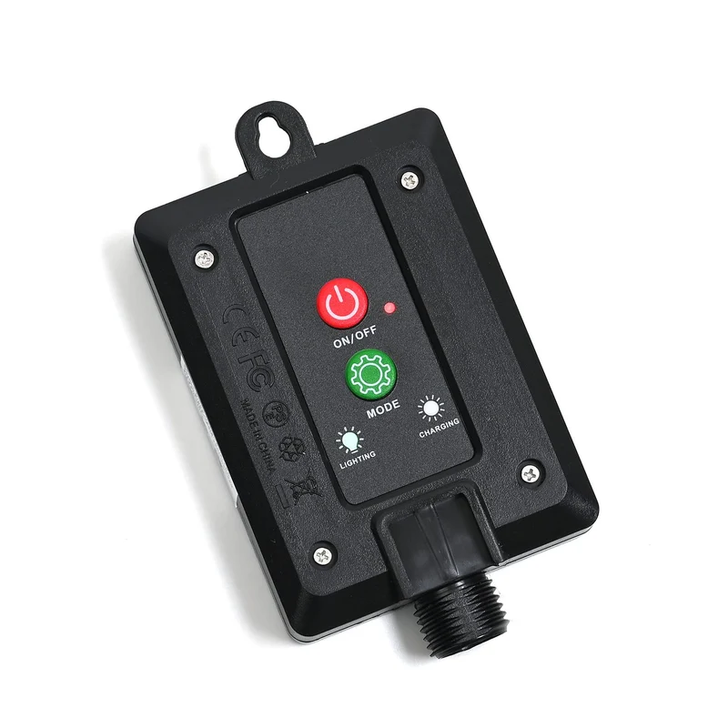 4er-Set Solar-Gartenlichter in Feuerwerksform mit 8 Leuchtmodi und Lichtsensor, mit Erdspieß, 80 cm, Schwarz