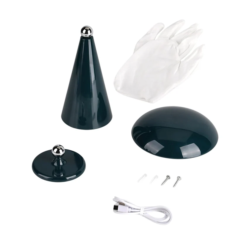 LIVMORE - 2-in-1 Magnetische LED-Tisch- und Wandleuchte, wiederaufladbar, 2400 mAh, 15,5 x 15,5 x 21 cm, Grün