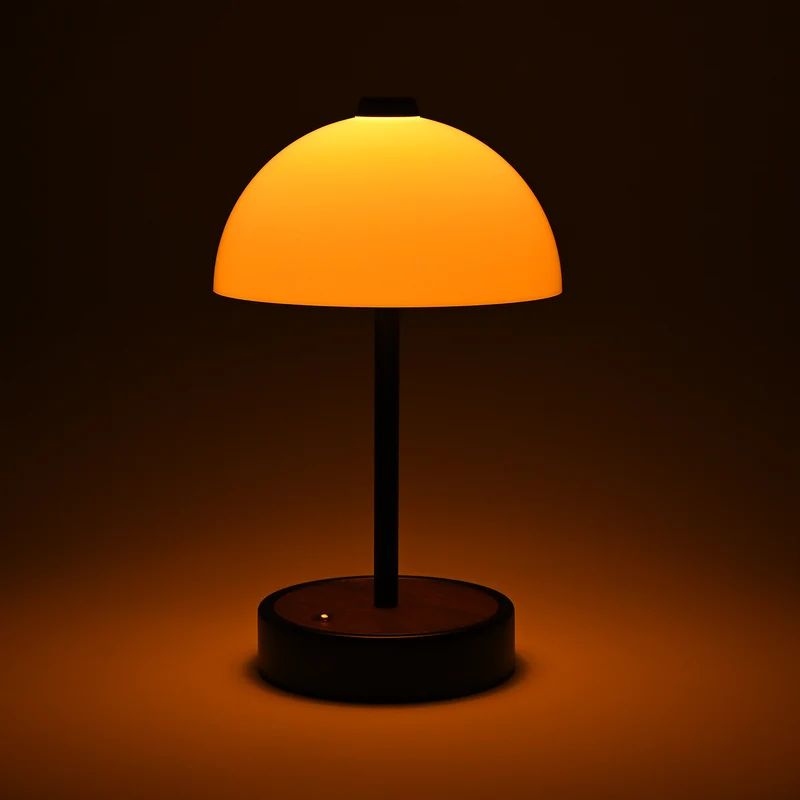 LIVEMORE - Designer Insipiriertes Tischlampe im Kuppeldesign mit Touch-Steuerung, 3000K/4500K/6000K Lichtfarbe, Größe 16x16x26,5 cm, Schwarz