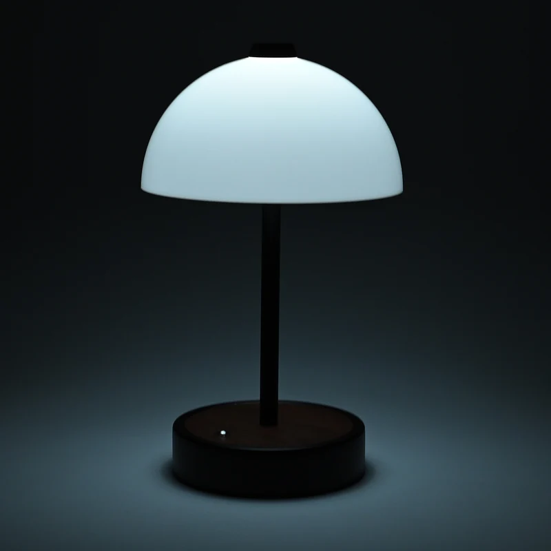 LIVEMORE - Designer Insipiriertes Tischlampe im Kuppeldesign mit Touch-Steuerung, 3000K/4500K/6000K Lichtfarbe, Größe 16x16x26,5 cm, Schwarz