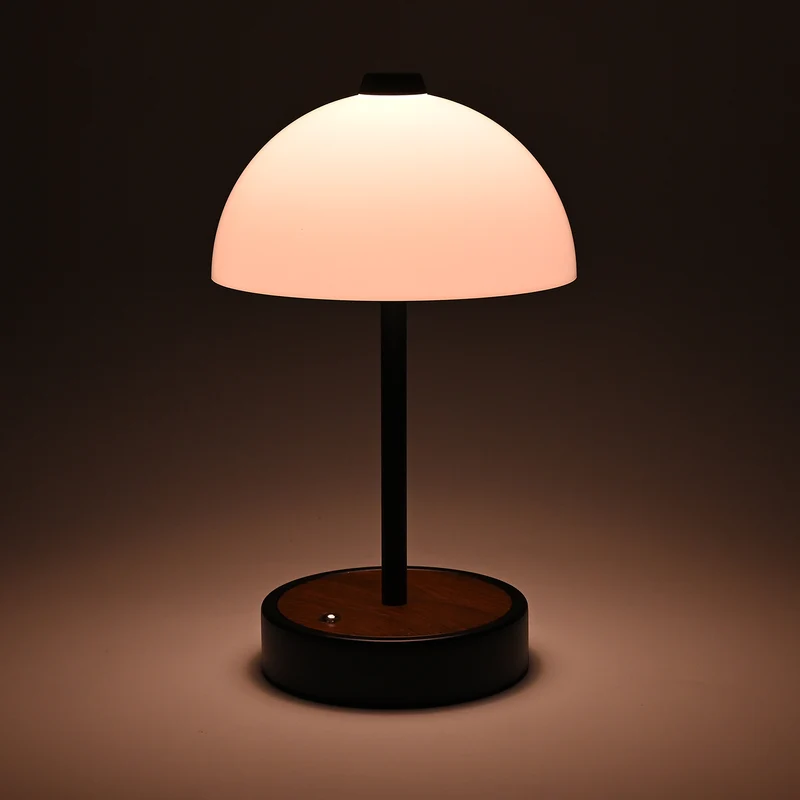 LIVEMORE - Designer Insipiriertes Tischlampe im Kuppeldesign mit Touch-Steuerung, 3000K/4500K/6000K Lichtfarbe, Größe 16x16x26,5 cm, Schwarz