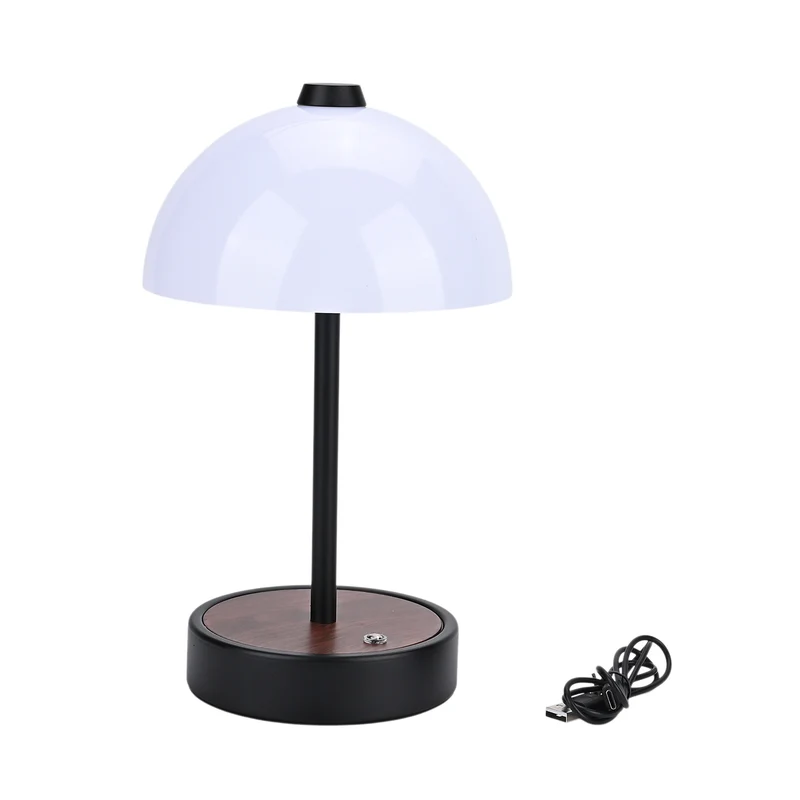 LIVEMORE - Designer Insipiriertes Tischlampe im Kuppeldesign mit Touch-Steuerung, 3000K/4500K/6000K Lichtfarbe, Größe 16x16x26,5 cm, Schwarz