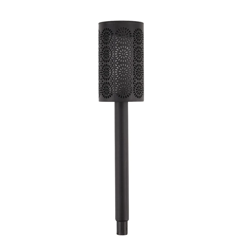 6er-Set- Solar-LED-Gartenleuchten, Flackernde Flamme, Kunststoff, 6,7x40 cm, schwarz, Fancy