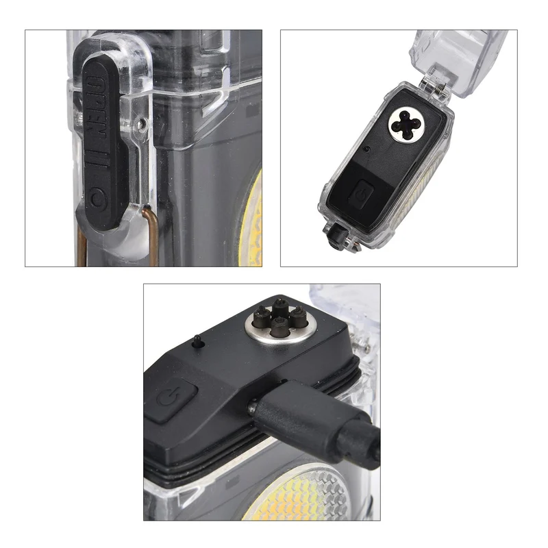 ARC Ignition Kompakte LED Lampe, 3 Farbmodi plus Blitz, Bewegungssperrtaste, 400 Lumen, Speicher per USB C aufladbar, 11.5 x 9.5 x 4 cm, Schwarz