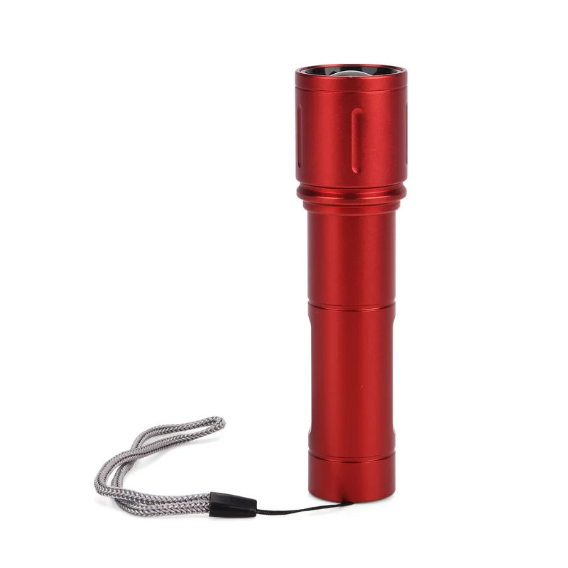 2er-Set LED-Taschenlampen aus Aluminium, wiederaufladbar, 14x3,5 cm, Schwarz