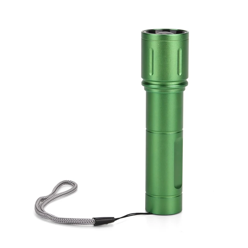 2er-Set LED-Taschenlampen aus Aluminium, wiederaufladbar, 14x3,5 cm, Schwarz
