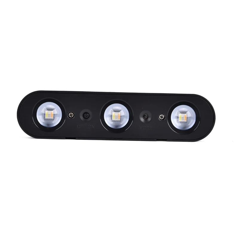 Solarbetriebene LED-Wandleuchte mit Farbwechsel, 10 Lichtmodi, 23x4,7x3,6cm