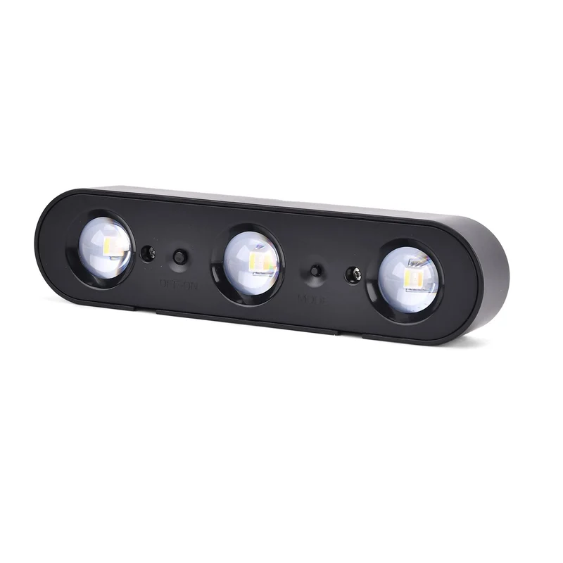 Solarbetriebene LED-Wandleuchte mit Farbwechsel, 10 Lichtmodi, 23x4,7x3,6cm