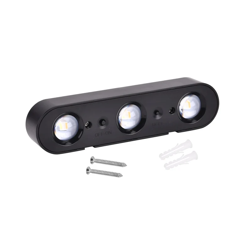 Solarbetriebene LED-Wandleuchte mit Farbwechsel, 10 Lichtmodi, 23x4,7x3,6cm