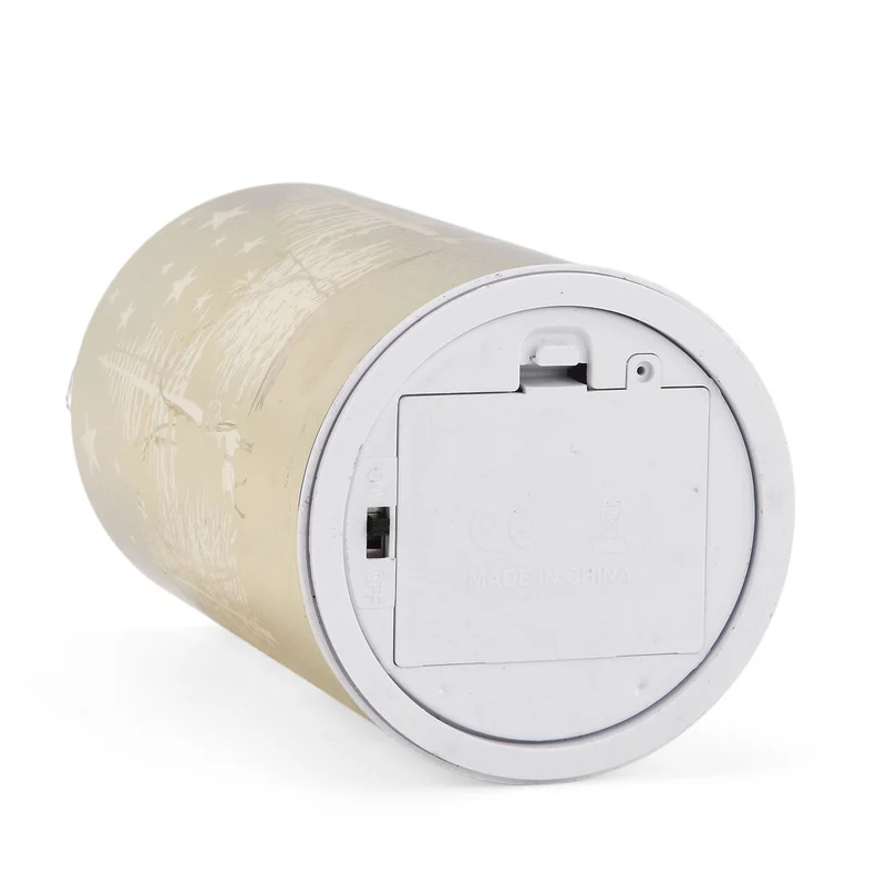 Wintertraum-Kollektion - LED-Tischlampe mit Drehfunktion, Rentier- und Tannenbaum-Motiv, Grün