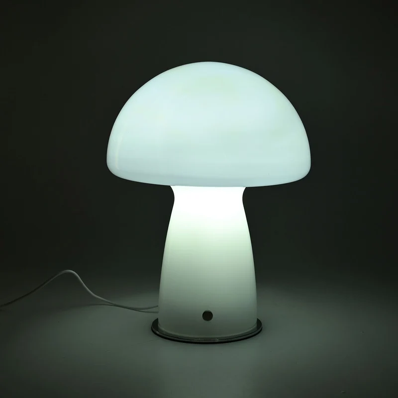Minimalistische Glas-Pilzlampen mit Touch-Steuerung, 22x28cm, Orange