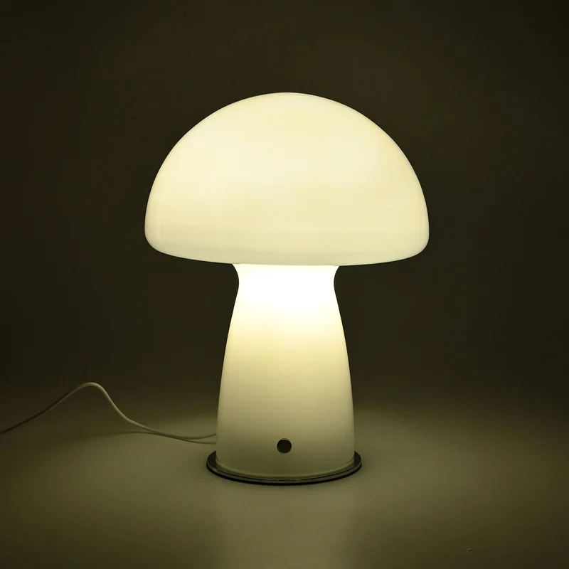 Minimalistische Glas-Pilzlampen mit Touch-Steuerung, 22x28cm, Orange