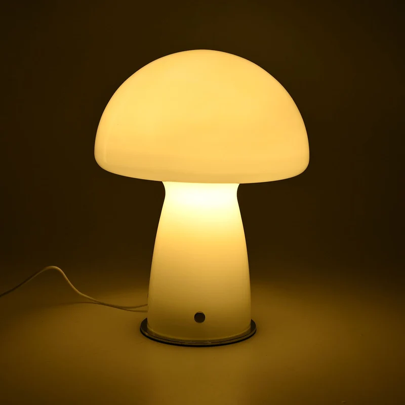 Minimalistische Glas-Pilzlampen mit Touch-Steuerung, 22x28cm, Orange