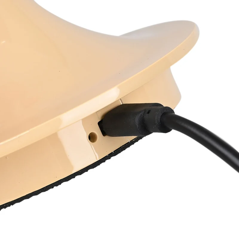 Designerlampe: Kabellos dimmbare Pilz-Tischlampe mit 3 Lichteinstellungen, weiß