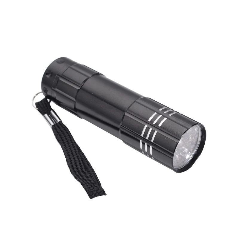 Mini-UV-Licht Taschenlampe, Metall, Kratzfest, (AAA Batterien nicht inklusive), 150g
