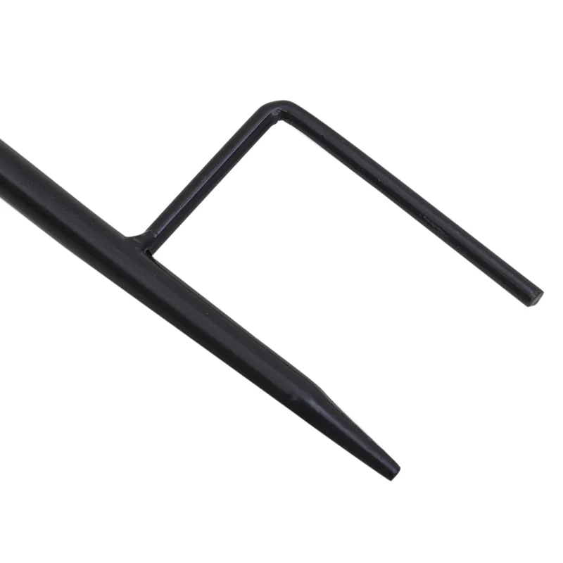 Kegelförmige, energiesparende Solarleuchte aus Eisen, Größe 9,5x9,5x40 cm, Schwarz