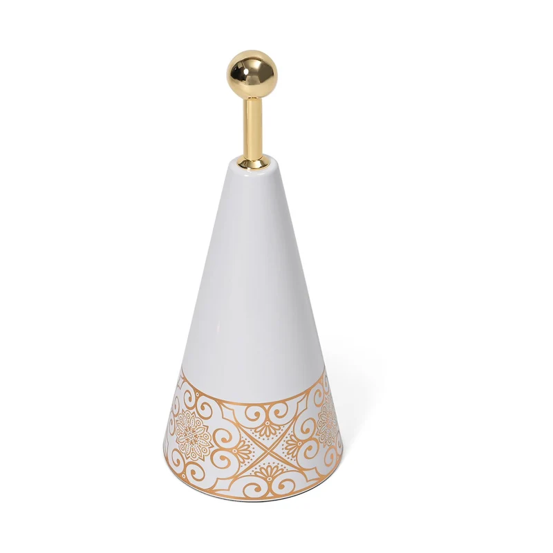 Kabellose Tischlampe mit Touch-Steuerung, Magnetdesign, Orientalisches Muster, 23x31 cm, taupe
