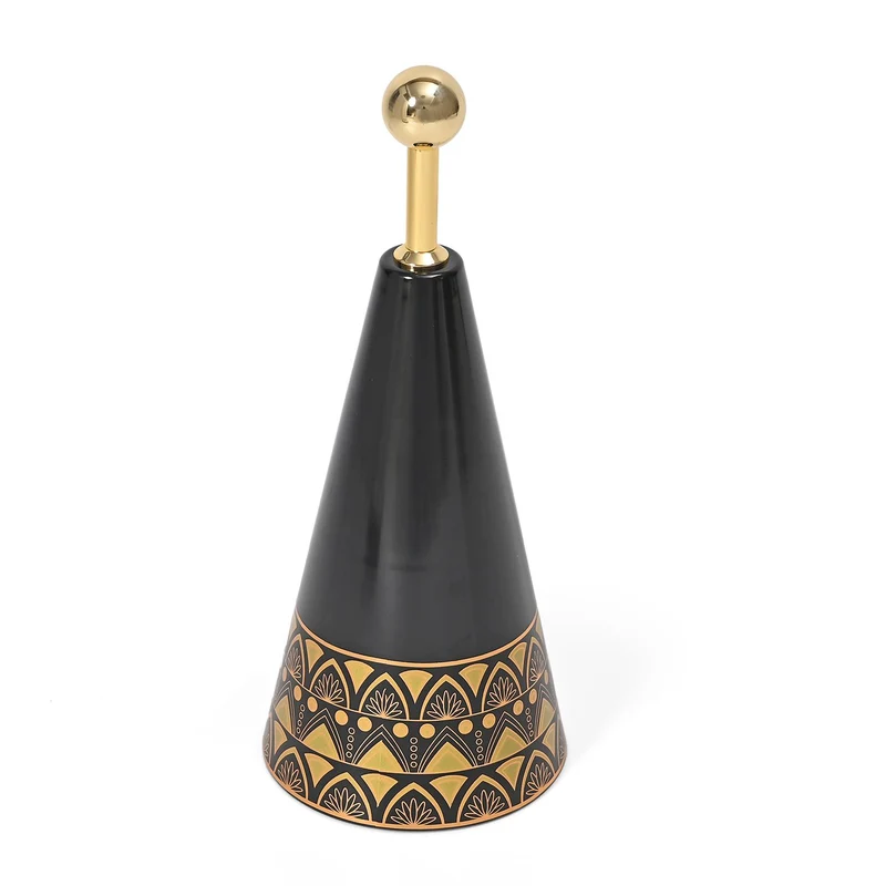 Kabellose Tischlampe mit Touch-Steuerung, Magnetdesign, Orientalisches Muster, 23x31 cm, taupe