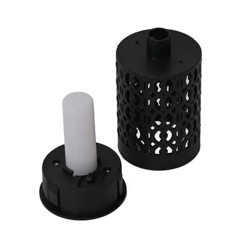 4er Set - Solar LED Gartenlichter, Flackerflamme, Kunststoff, 5.5x36?cm, Schwarz