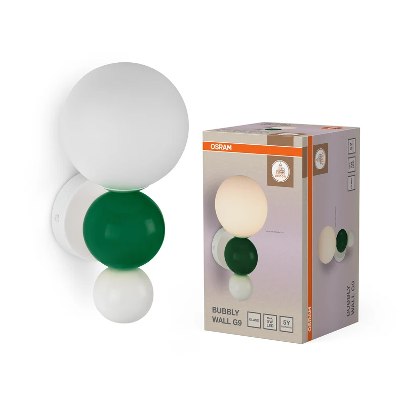 OSRAM DECOR BUBBLY Wandleuchte, G9, Grün