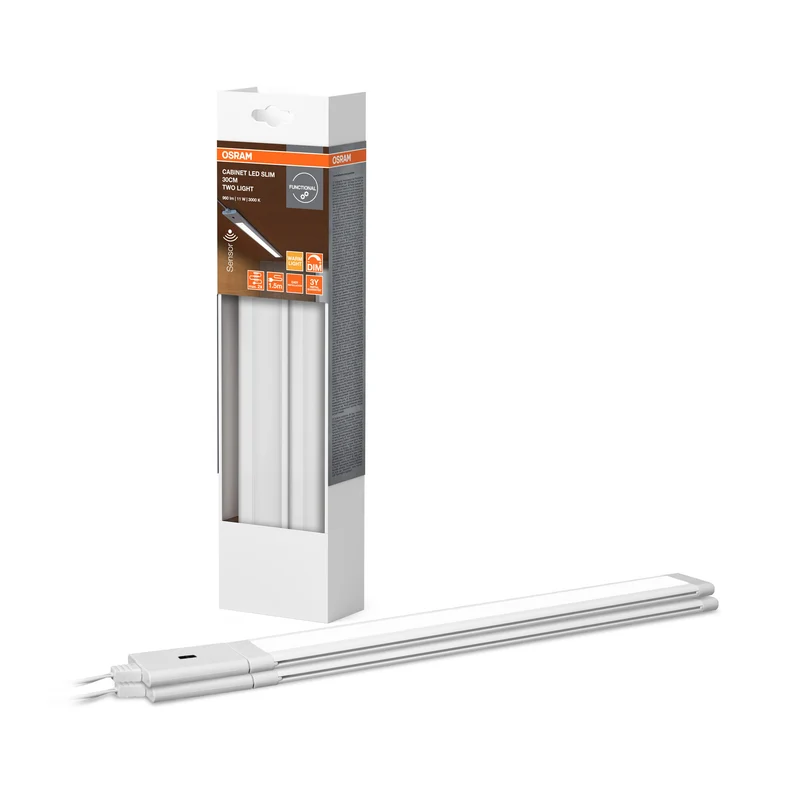 OSRAM CABINET LED SLIM Unterbauleuchte, 30cm, 11W, 3000K, Warmweiß, 2er Pack