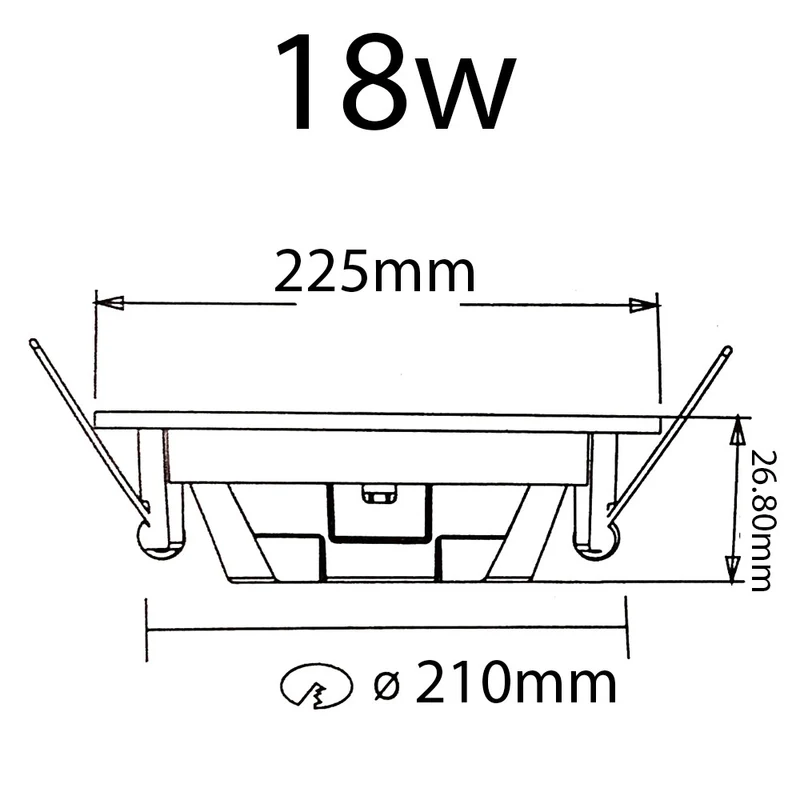 LED Panel 18W 230V 1360lm 4200K / 6400K rund