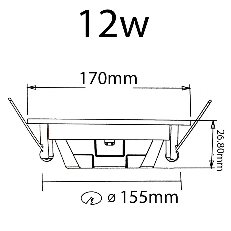 LED Panel 12W 230V 910lm 4000K / 6000K rund