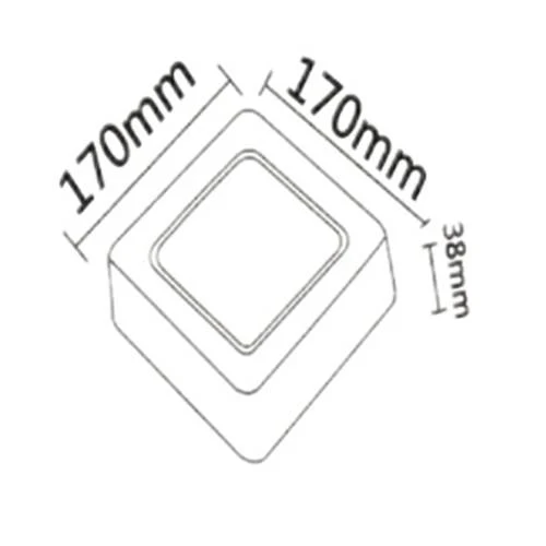 SMD-SRD Panel 12W eckig