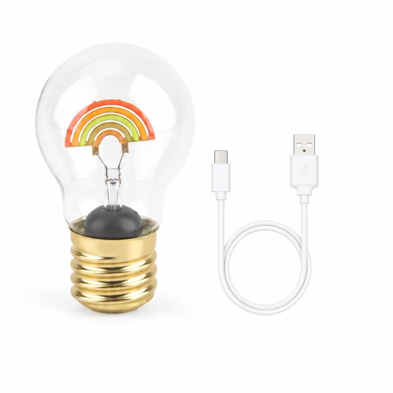 LIVMORE Dekorative Wiederaufladbare LED-Glaslampe mit Love-Motiv & USB-C (ca. 6,5 x 12 cm)