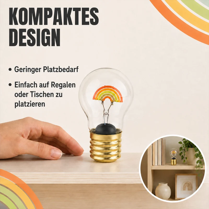 LIVMORE Dekorative Wiederaufladbare LED-Glaslampe mit Love-Motiv & USB-C (ca. 6,5 x 12 cm)