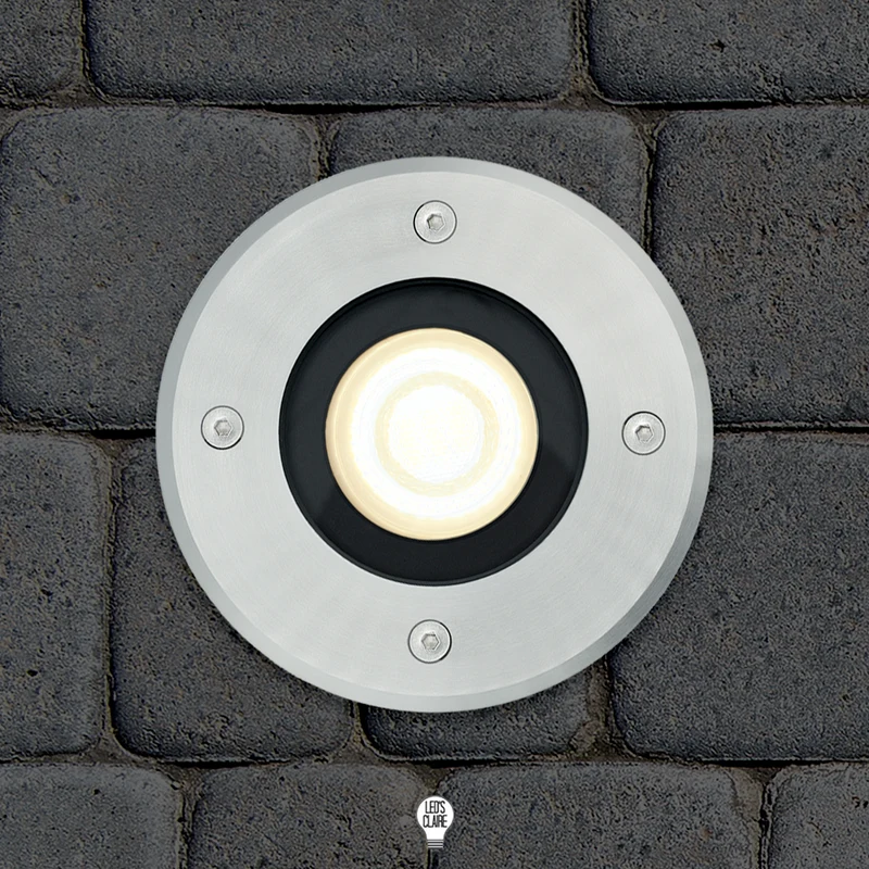 Bodeneinbaustrahler Edelstahl rund IP67 inkl. LED - Modul