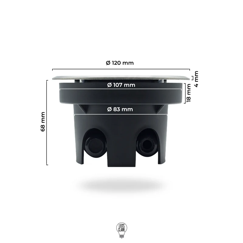 Bodeneinbaustrahler Edelstahl rund IP67 inkl. LED - Modul