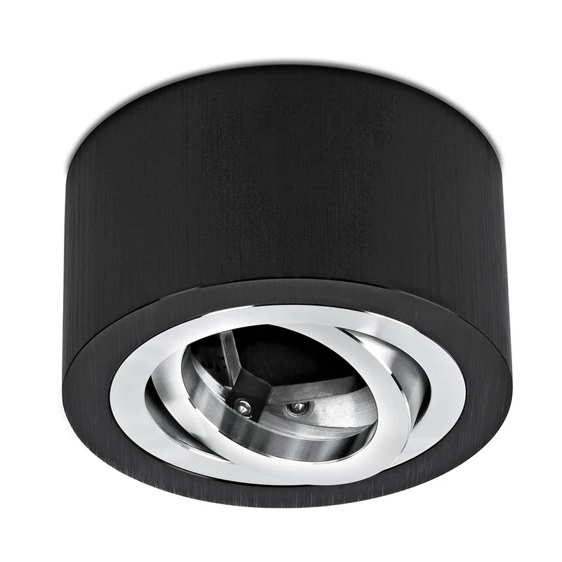 Aufbaustrahler Aluminium Schwarz 50mm inkl. LED-Modul