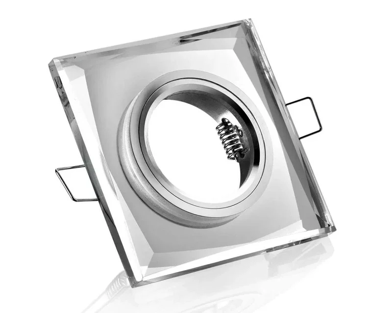 Einbaustrahler Rahmen Glas eckig spiegelnd 68mm