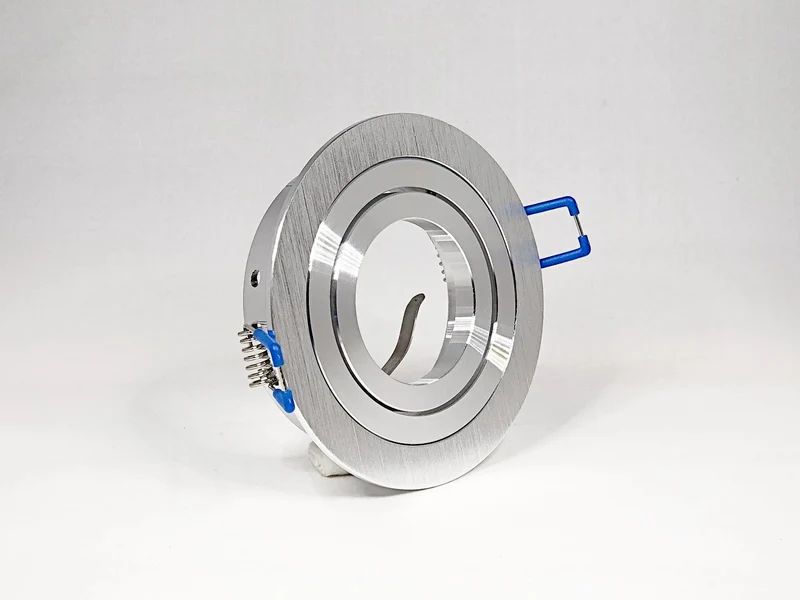 Einbaustrahler Rahmen Aluminium gebürstet rund 77mm