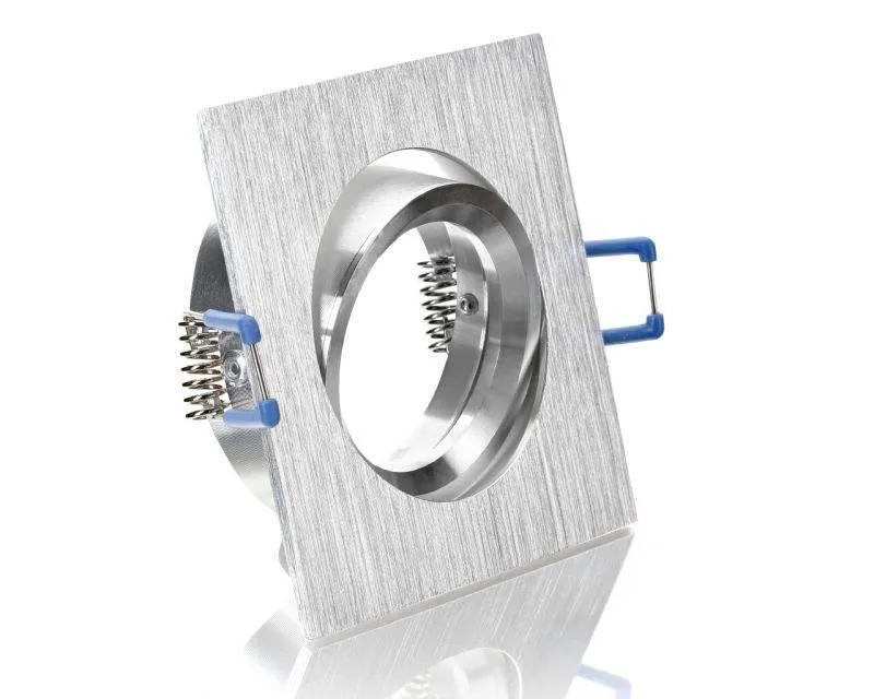 Einbaustrahler Rahmen Aluminium gebürstet eckig 68mm