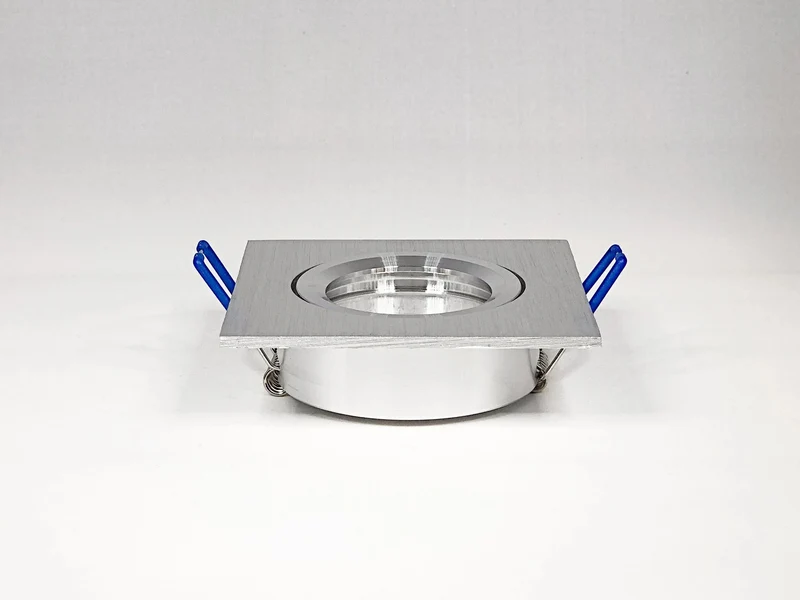 Einbaustrahler Rahmen Aluminium gebürstet eckig 68mm
