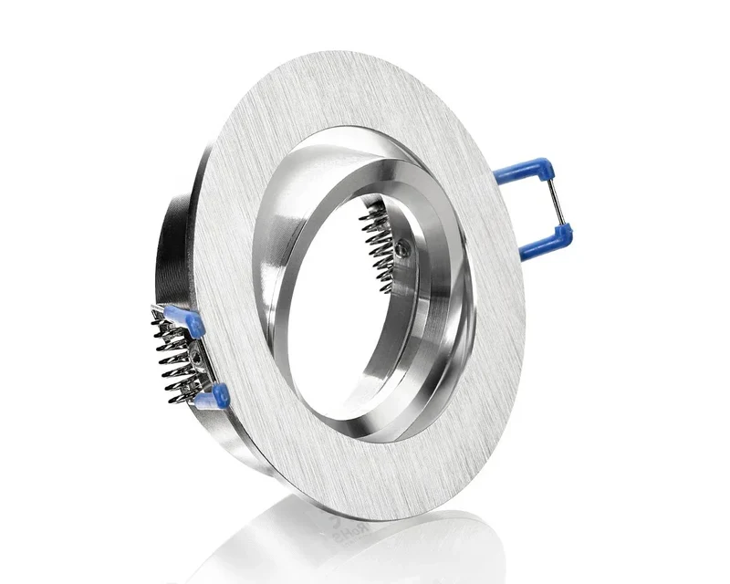 Einbaustrahler Rahmen Aluminium gebürstet rund 68mm