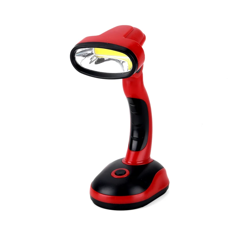 LIVMORE COB-Tischlampe, drehbar, 20x11x8,5cm, Rot-Schwarz