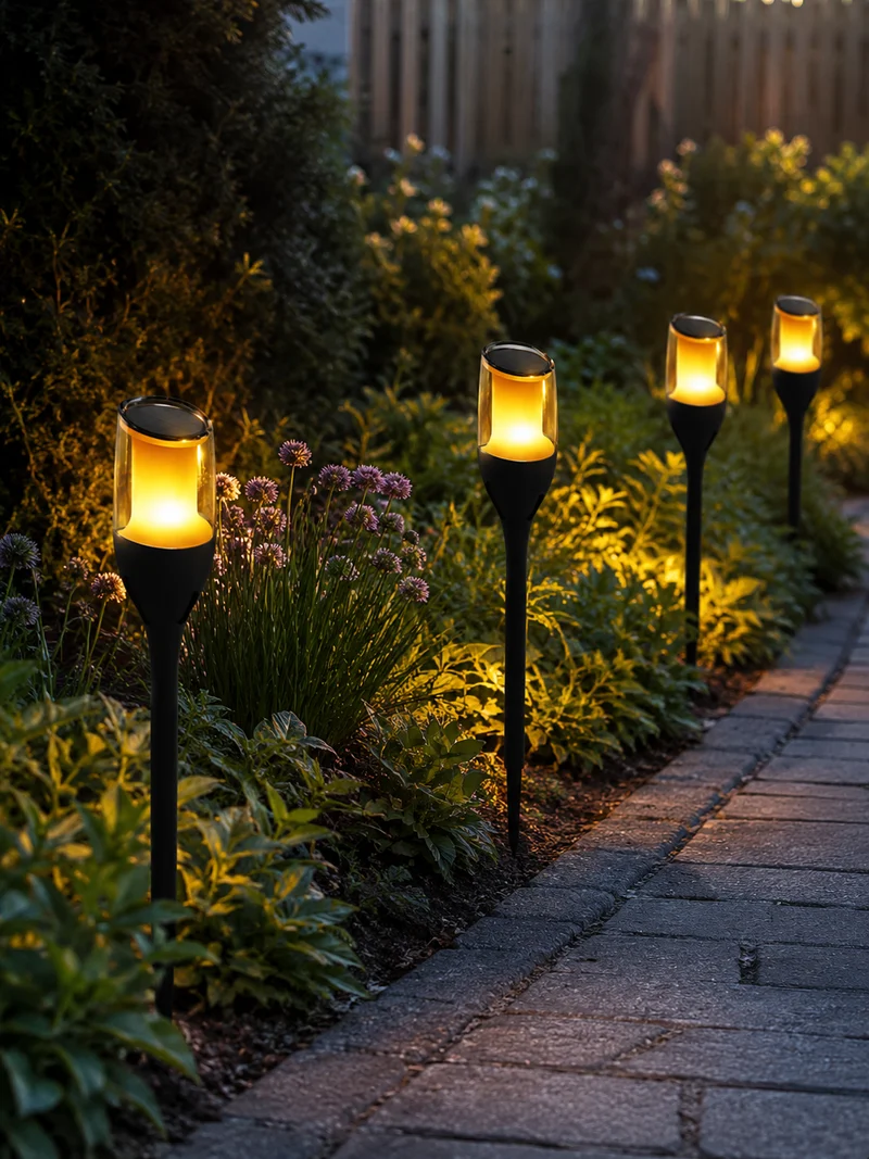 Solarleuchte Fackel LED IP65 | Winterfeste Solarleuchte 2er-Pack
