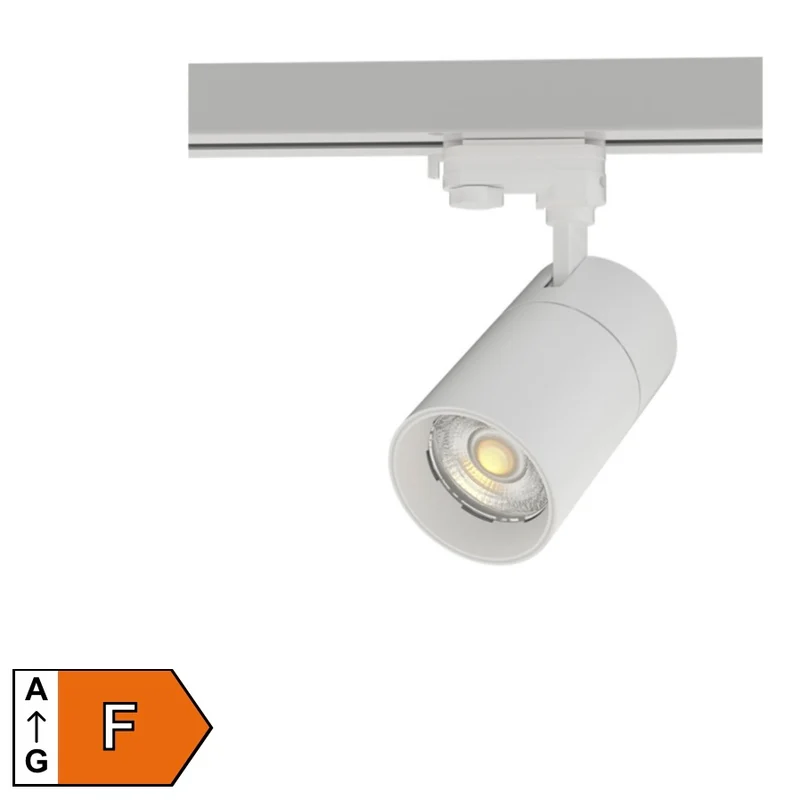 LED Strahler für 3-Phasen Stromschienen – 30W – Weiss – CCT - Einstellbare Lichtfarbe 3000K / 4000K / 6000K dimmbar