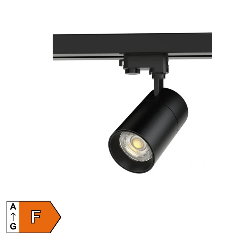 LED Strahler für 3-Phasen Stromschienen – 30W – Schwarz – CCT - Einstellbare Lichtfarbe 3000K / 4000K / 6000K dimmbar