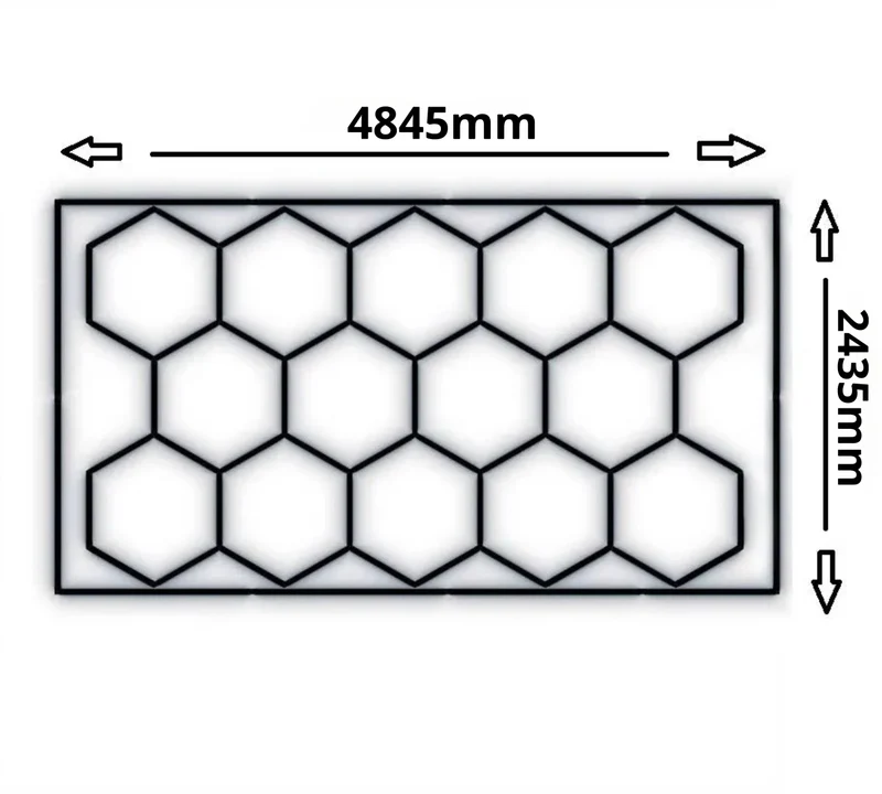 Hexagon LED Set inkl. LED-Rahmen 6500K