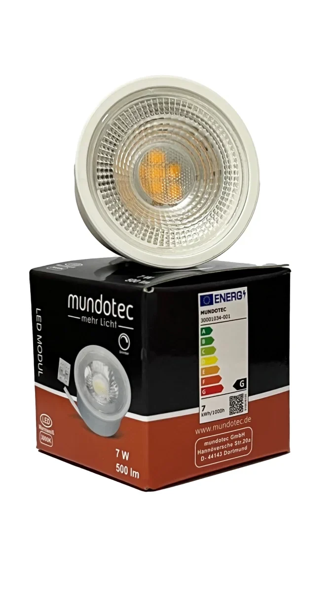 LED Flat Modul 7W 230V, klare Linse, dimmbar (geeignet für Einbaustrahler)