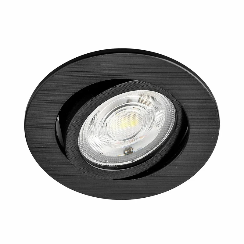 LED Einbauspot 5 Watt rund schwenkbar weiß/schwarz IP40