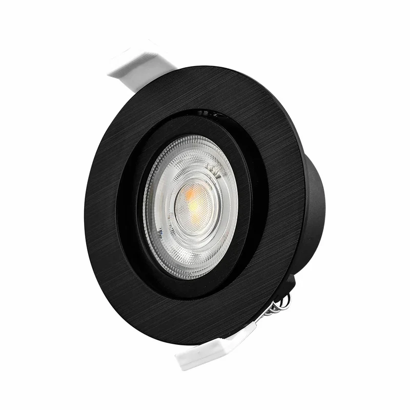 LED Einbauspot 5 Watt rund schwenkbar weiß/schwarz IP40