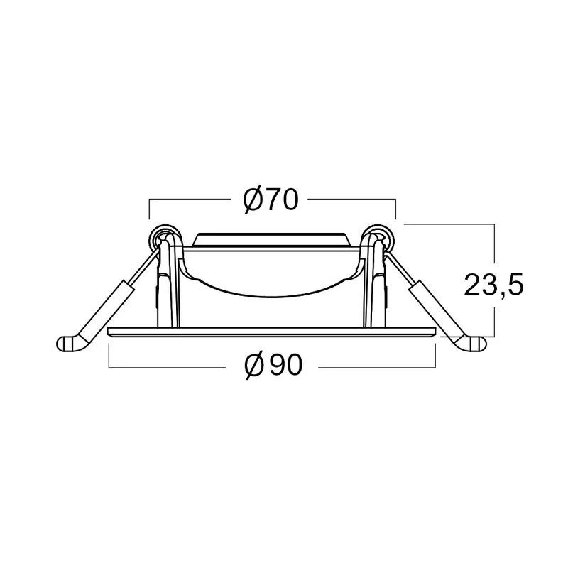 LED Einbauspot 5 Watt rund schwenkbar weiß/schwarz IP40