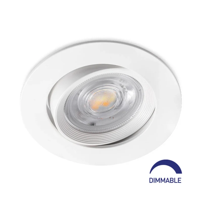 LED Einbauspot 7 Watt rund schwenkbar schwarz/weiß dimmbar IP20 Lichtfarbe einstellbar (3in1)